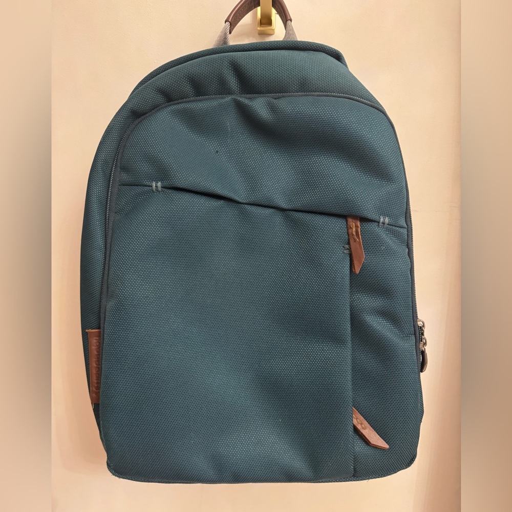 UPPAbaby Teal Baby Diaper Stroller Backpack Bag Brown Accents and bottle holder